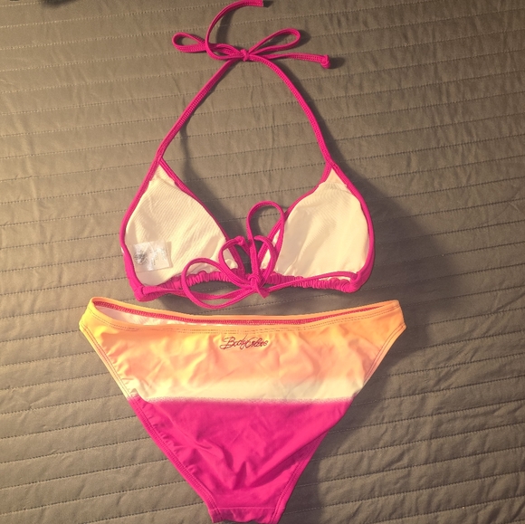 Body Glove Bikini Womens S Orange Pink Ombre Beach Swim Summer - Picture 4 of 7